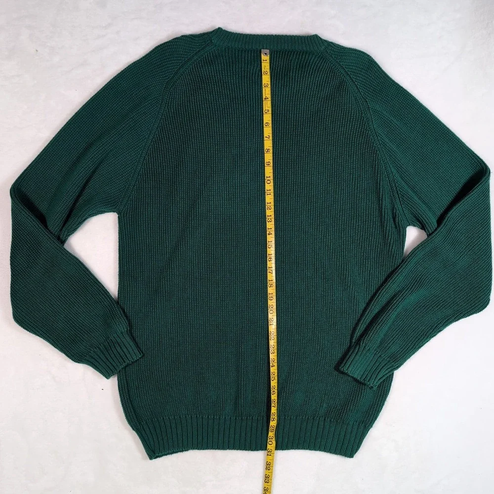 Eddie Bauer Shaker Knit Sweater Mens L Tall Preppy Chunky Fisherman Vintage 80s - Picture 7 of 8